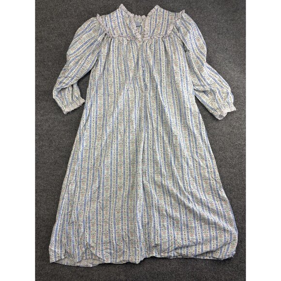 Vintage Eileen West Nightgown Womens Small Floral Lace Trim 90s - Picture 1 of 7
